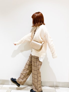 「SVEC（シュベック）のアイテム（ローファー）」を使った、𝕄 𝕚 𝕚❁さん（レディース・157cm）の冬コーディネート