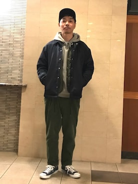 「SEVENDAYS=SUNDAY（セブンデイズサンデイ）のアイテム（キャップ）」を使った、s.namitaさん（メンズ・172cm）の冬コーディネート