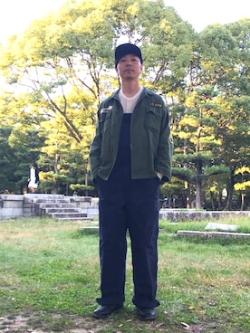 「SEVENDAYS=SUNDAY（セブンデイズサンデイ）のアイテム（キャップ）」を使った、s.namitaさん（メンズ・172cm）の秋コーディネート