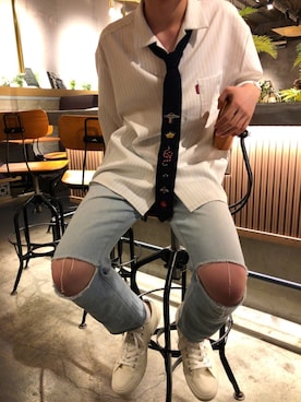 「韓国コーデ」｜「アイテム（フォーマルスーツ/小物）」を使った、りゅう(류짱)さん（メンズ・165cm）の夏コーディネート