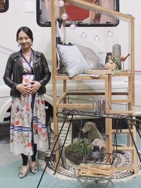 「Diagram（ダイアグラム）のアイテム（パンツ）」を使った、MakoKojimaさん（レディース・158cm）の冬コーディネート