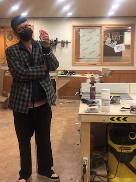「Gosha Rubchinskiy（ゴーシャラブチンスキー）のアイテム（フォーマルスーツ/小物）」を使った、zo_z1ogさん（メンズ・173cm）の冬コーディネート