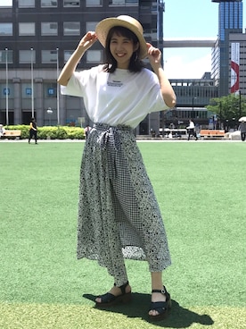 「アイテム（スカート、その他）」を使った、tomomiさん（レディース・163cm）の夏コーディネート
