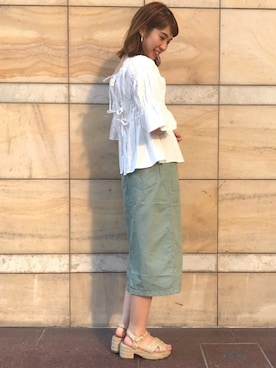 「ナロースカート」｜tomomiさん（レディース・163cm）の夏コーディネート