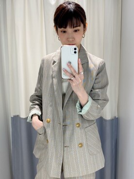 「AS KNOW AS PINKY（アズノゥアズピンキー）のアイテム（ジャケット/アウター）」を使った、tomomiさん（レディース・163cm）の春コーディネート