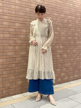 「AS KNOW AS PINKY（アズノゥアズピンキー）のアイテム（ワンピース/ドレス）」を使った、tomomiさん（レディース・163cm）の春コーディネート