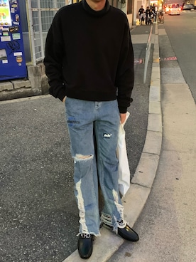 「ADER error（アーダーエラー）のアイテム（パンツ）」を使った、TAROさん（メンズ・172cm）の秋コーディネート