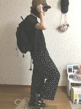 「ビアガーデン」｜「アイテム（その他）」を使った、シオリさん（レディース・157cm）の夏コーディネート