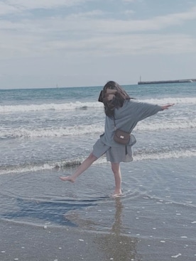 「SM2（エスエムツー）のアイテム（シャツワンピース）」を使った、ねむたいからねる。さん（レディース・160cm）の秋コーディネート