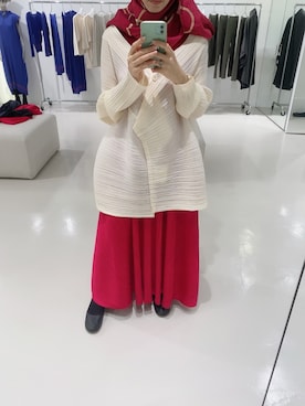 「アイテム（ドレス、ピンク系）」を使った、Fashion junky  さん（レディース・159cm）の秋コーディネート