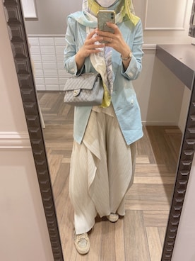 「theory（セオリー）のアイテム（ジャケット/アウター）」を使った、Fashion junky  さん（レディース・160cm）の夏コーディネート
