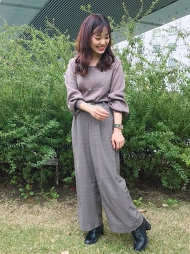 「おちびさん」｜「アイテム（アナログ腕時計）」を使った、su8zu1koさん（レディース・150cm）の秋コーディネート