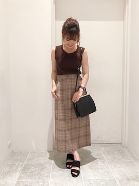 「ノースリーブニット」｜「アイテム（その他）」を使った、su8zu1koさん（レディース・150cm）の夏コーディネート