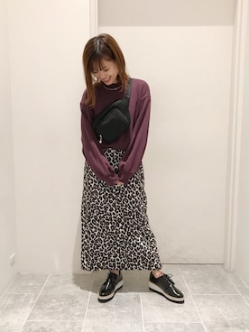 「DISCOAT（ディスコート）のアイテム（スウェット）」を使った、su8zu1koさん（レディース・150cm）の秋コーディネート