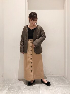 「DISCOAT（ディスコート）のアイテム（ブルゾン）」を使った、su8zu1koさん（レディース・150cm）の秋コーディネート