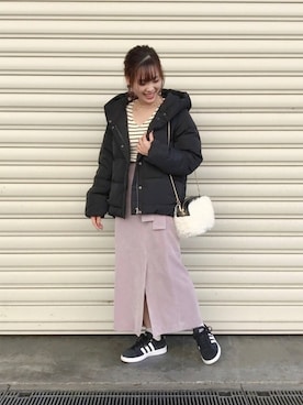 「Discoat」｜「アイテム（ダウンジャケット/コート）」を使った、su8zu1koさん（レディース・150cm）の秋コーディネート