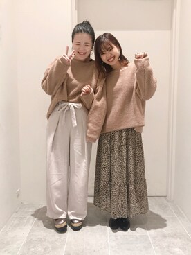 「DISCOAT（ディスコート）のアイテム（スウェット）」を使った、su8zu1koさん（レディース・150cm）の冬コーディネート