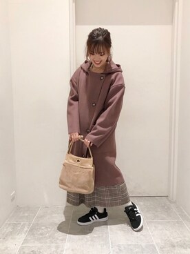 「DISCOAT（ディスコート）のアイテム（その他アウター）」を使った、su8zu1koさん（レディース・150cm）の冬コーディネート