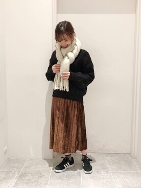 「ボリュームニット」｜「アイテム（その他）」を使った、su8zu1koさん（レディース・150cm）の冬コーディネート