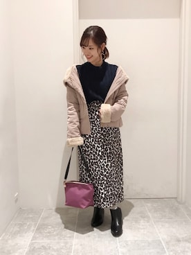 「Discoat」｜「アイテム（ダウンジャケット/コート）」を使った、su8zu1koさん（レディース・150cm）の冬コーディネート