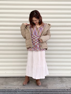 「Discoat」｜「アイテム（ダウンジャケット/コート）」を使った、su8zu1koさん（レディース・150cm）の冬コーディネート