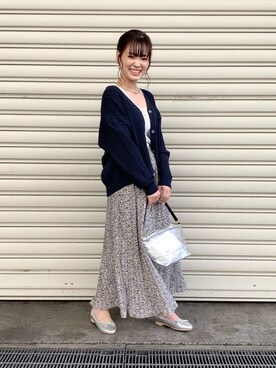 「アイテム（ボディバッグ/ウエストポーチ、シルバー系）」を使った、su8zu1koさん（レディース・150cm）の冬コーディネート