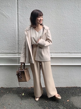 「DISCOAT（ディスコート）のアイテム（その他アウター）」を使った、su8zu1koさん（レディース・150cm）の秋コーディネート