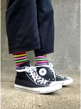 ソックス 靴下を使った ハイカットスニーカー のメンズ人気ファッションコーディネート Wear