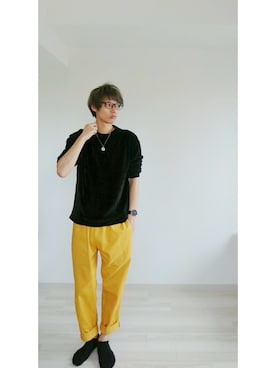 「BACK NUMBER（バックナンバー）のアイテム（ニット/セーター）」を使った、はむすけさん（メンズ・172cm）の秋コーディネート