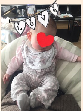 「アイテム（ママ＆ベビー、シルバー系）」を使った、cherttyさん（キッズ・60cm）の冬コーディネート