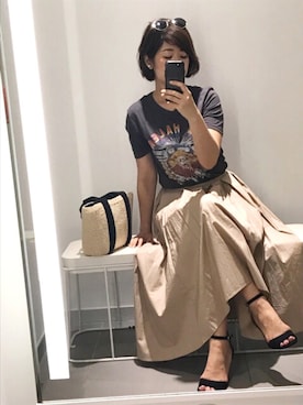 「H&M（エイチ・アンド・エム）のアイテム（サングラス）」を使った、yukaさん（レディース・159cm）の夏コーディネート