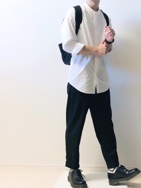 「アイテム（ローファー）」を使った、パステルさん（メンズ・165cm・10代）の秋コーディネート