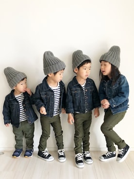 KAOさん（キッズ・100cm）の春コーディネート