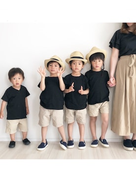 「JOUR de Language（ジュールドランゲージ）のアイテム」を使った、KAOさん（キッズ・100cm）の春コーディネート