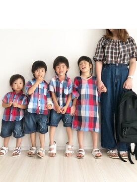 「Daniel Wellington（ダニエルウェリントン）のアイテム」を使った、KAOさん（キッズ・100cm）の夏コーディネート