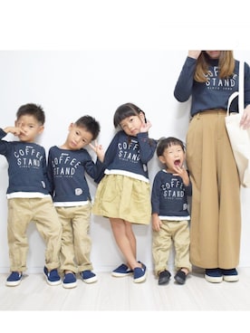 「JOUR de Language（ジュールドランゲージ）のアイテム」を使った、KAOさん（キッズ・100cm）の秋コーディネート