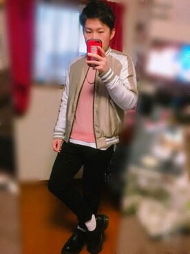 「COMME CA ISM（コムサイズム）のアイテム（スウェット）」を使った、tatuyaさん（メンズ・168cm）の春コーディネート