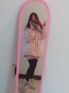 「アイテム（ブーティ、ピンク系）」を使った、南瓜执事さん（レディース・165cm）の冬コーディネート
