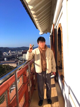 「新年一発目」｜「アイテム（その他アウター）」を使った、つーばささん（メンズ・174cm）の冬コーディネート