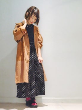 「サンダルに靴下」｜「アイテム（チェスターコート）」を使った、おめぐさん（レディース・158cm）の秋コーディネート