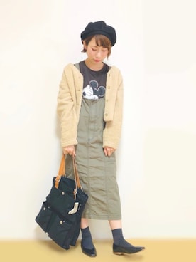 「ミッキーT」｜「アイテム（ブルゾン）」を使った、おめぐさん（レディース・158cm）の秋コーディネート