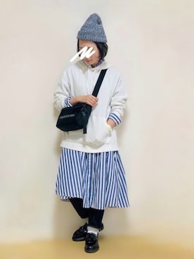 「平成最後のWEARISTAセンバツ」｜「アイテム（シャツワンピース）」を使った、おめぐさん（レディース・158cm）の春コーディネート