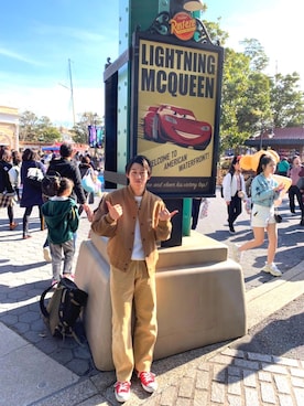 「アイテム（スタジャン、ブラウン系）」を使った、けーすけさん（メンズ・170cm）の春コーディネート