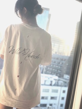 「Juemiのアイテム（Tシャツ/カットソー、ホワイト系）」を使った、Himenoさん（レディース・158cm）の夏コーディネート