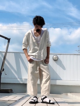 「YARD PLUS（ヤードプリュス）のアイテム（パンツ）」を使った、Reiさん（メンズ・178cm）の夏コーディネート