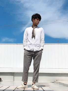 「YARD PLUS（ヤードプリュス）のアイテム（パンツ）」を使った、Reiさん（メンズ・178cm）の秋コーディネート