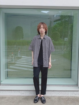 「STUDIOUS SELECT(STUDIOUS SELECT)」｜「アイテム（スラックス）」を使った、吉元 将人さん（メンズ・171cm）の春コーディネート