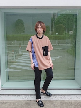 「STUDIOUS SELECT(STUDIOUS SELECT)」｜「アイテム（スラックス）」を使った、吉元 将人さん（メンズ・171cm）の春コーディネート