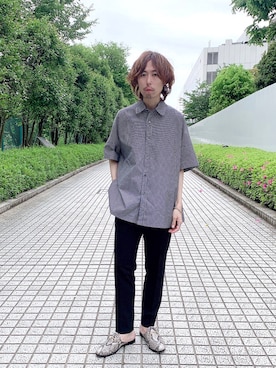 「STUDIOUS SELECT(STUDIOUS SELECT)」｜「アイテム（スラックス）」を使った、吉元 将人さん（メンズ・171cm）の春コーディネート