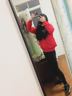 「家」｜「アイテム（ジャケット/アウター）」を使った、If_陈陈陈陈茜さん（レディース・165cm）の冬コーディネート